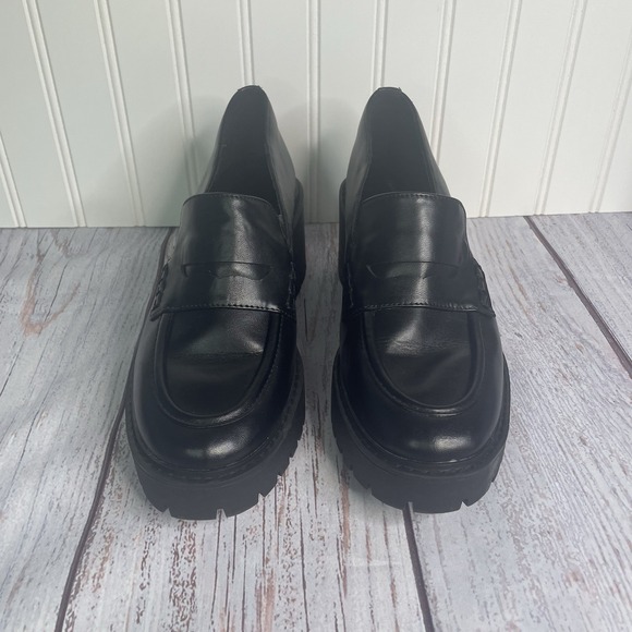 Universal Thread Women's Loafer Heels Size 9 Maisy Black Y2K Chunky - Picture 2 of 13